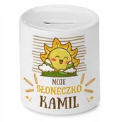 Skarbonki - Skarbonka 330 ml Dla Kamila Syna Dziecka Prezent z Nadrukiem ze Zdjęciem + Opakowanie na prezent (wzór 04) - miniaturka - grafika 1