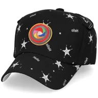 Czapki dla dzieci - Czapka z daszkiem dziecięca STARS KIDS BLACK regulowana - miniaturka - grafika 1