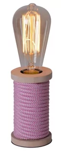 Näve Lampa stołowa Max, drewniana stopa, różowa - Lampy stojące - miniaturka - grafika 1