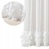 Firany - Firana do salonu 400x250 na taśmie Flavia biała - miniaturka - grafika 1