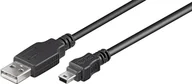 Kable USB - Kabel USB MicroConnect USB-A - miniUSB 10 m Czarny (USBAMB510) - miniaturka - grafika 1