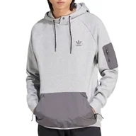 Bluzy sportowe męskie - Bluza adidas Originals Hoodie IZ3279 - szara - Adidas - miniaturka - grafika 1