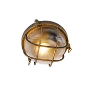 Lampy ogrodowe - QAZQA Kinkiet/ Plafon okrągły mosiądz IP44 - Noutica - miniaturka - grafika 1