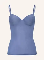 Biustonosze - Hanro Koszulka Z Biustonoszem Allure blau - miniaturka - grafika 1
