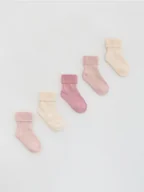 Buciki dla niemowląt - Reserved - Bawełniane skarpetki 5 pack - jasnofioletowy - miniaturka - grafika 1