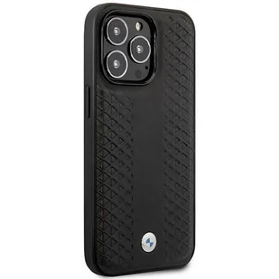 Etui BMW BMHMP14X22RFGK iPhone 14 Pro Max 6,7" czarny/black Leather Diamond Pattern MagSafe - Etui i futerały do telefonów - miniaturka - grafika 4
