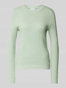 Sweter z dzianiny z okrągłym dekoltem model ‘Vidalo’ - Swetry damskie - miniaturka - grafika 1