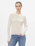 Swetry damskie - Tommy Hilfiger Sweter Soft Wool C-Nk Sweater WW0WW40264 Żółty Regular Fit - miniaturka - grafika 1