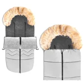 Śpiworki dla dzieci - Śpiworek Do Wózka Na Sanki Gondola Śpiwór 5W1 Szary - miniaturka - grafika 1