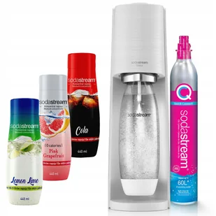 Saturator SodaStream Terra Biały Butelka +3 syropy - Saturatory - miniaturka - grafika 2