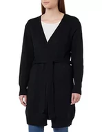 Swetry damskie - Jalene Damski długi kardigan 25825301-JA03, czarny, XS/S, czarny, XS-S - miniaturka - grafika 1