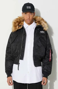 Alpha Industries kurtka 45P Hooded Custom męska kolor czarny zimowa 113145.285 - Kurtki męskie - miniaturka - grafika 1
