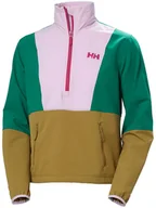 Kurtki i kamizelki sportowe damskie - Helly Hansen Kurtka funkcyjna "Cascade Shield Anorak" w kolorze zielono-różowo-oliwkowym - miniaturka - grafika 1