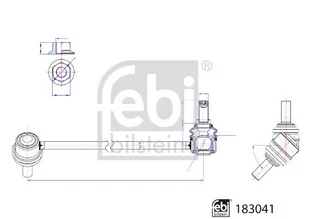 Drążek / wspornik, stabilizator Febi Bilstein 183041 - Układ zawieszenia - akcesoria - miniaturka - grafika 1
