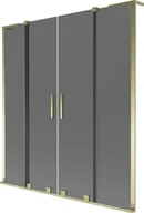 Parawany nawannowe - Mexen Velar L Duo parawan nawannowy 2-skrzydłowy rozsuwany 150 x 150 cm, grafit, złoty - 896-150-003-42-50 - miniaturka - grafika 1