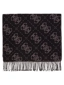 Apaszki i szaliki damskie - GUESS Damski szalik z dzianiny Kobiety Sztuczne włókno czarny wzorzysty, ONE SIZE - miniaturka - grafika 1