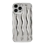 Etui i futerały do telefonów - Caseative Water Ripple Wzór Curly Wave Frame Soft Compatible with iPhone Case (srebrny, iPhone 13 Pro Max) - miniaturka - grafika 1