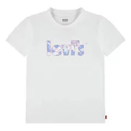 Koszulki dla dziewczynek - Levi'S Dziecięca koszulka Lvg Tie Dye Plakat Logo Ss Koszulka dziewczęca 2-8 lat, Biały alyssum, 10 lat - miniaturka - grafika 1