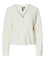 Swetry damskie - Pieces Kardigan "Pcora" w kolorze białym - miniaturka - grafika 1