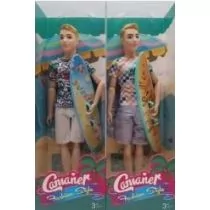 Lalka Kevin z deską do serfowania Maksik - Lalki dla dziewczynek - miniaturka - grafika 1