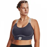 Bielizna sportowa damska - Biustonosz treningowy UNDER ARMOUR Project Rock Infinity Mid Sports Bra - miniaturka - grafika 1