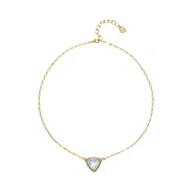 Koszulki i topy damskie - Uno de 50 Naszyjnik wisiorek wykonany ze stopu metalu pozłacany 18-karatowym złotem trójkąt z wielokolorowym kryształem ręcznie wykonana biżuteria wyprodukowano we Włoszech, unikalny - miniaturka - grafika 1