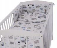 Pościel dla dzieci - Pościel dla niemowlaka Tomi 120x90 Komplet 5 Elementów Safari niebieskie - miniaturka - grafika 1