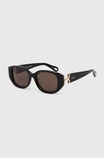 Okulary przeciwsłoneczne - Chloé okulary przeciwsłoneczne damskie kolor czarny CH0237SK - Chloe - grafika 1