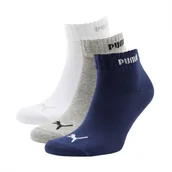 Skarpetki damskie - Skarpety unisex Puma QUARTER V 3-PACK wielokolorowe 88749805 - miniaturka - grafika 1