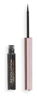Eyelinery - Makeup Revolution Super Flick Eyeliner z Pędzelkiem Black - miniaturka - grafika 1