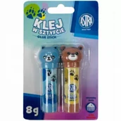 Kleje biurowe - Astra Klej w sztyfcie Zwierzątka 2 x 8 g - miniaturka - grafika 1