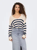 Swetry damskie - ONLY Sweter w kolorze beżowym - miniaturka - grafika 1