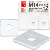 Śruby i nakrętki - Podkładka kwadratowa M14 stalowa ocynk ocynkowana DIN 436 40x40x4mm 2szt. - miniaturka - grafika 1