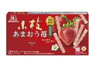 Ciastka - KOEDA STRAWBERRY CHOCO BISCUITS 44P - JAPOŃSKIE CZEKOLADOWE GAŁĄZKI O SMAKU TRUSKAWKI, MORINAGA 59,4g - miniaturka - grafika 1