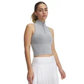 Koszulki i topy damskie - Damski top treningowy Under Armour Vanish Seamless Washed SL Zp - szary - miniaturka - grafika 1