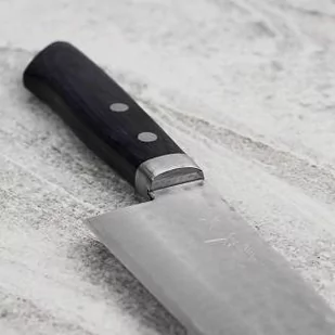 Kunio Masutani VG-10 Hammered Blue Damascus Nóż Santoku 17 cm - Noże kuchenne - miniaturka - grafika 4