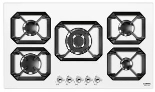 Płyta gazowa do zabudowy Lofra Dolcevita 90 BIANCO PERLA HRBP9A0/Chrome - Płyty gazowe do zabudowy - miniaturka - grafika 1