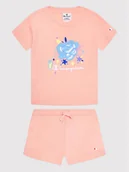 Spodenki damskie - Champion Komplet t-shirt i szorty sportowe 404396 Różowy Custom Fit - miniaturka - grafika 1