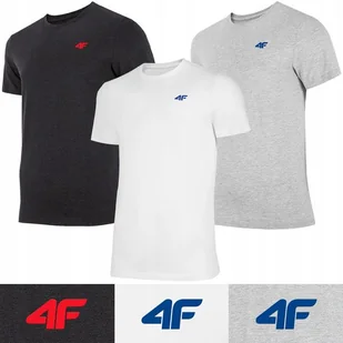 Koszulka Męska 4f T-shirt Zestaw 3 Szt. Tz63 Podkoszulek Bawełniany L - Koszulki męskie - miniaturka - grafika 1