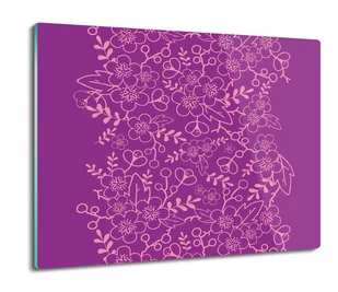 szklana splashback druk Ornament kwiaty wzór 60x52, ArtprintCave - Deski do krojenia - miniaturka - grafika 1