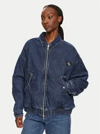 Kurtki damskie - Calvin Klein Jeans Kurtka jeansowa J20J224717 Granatowy Relaxed Fit - miniaturka - grafika 1