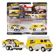 Samochody i pojazdy dla dzieci - BMW M3 (E46) & HW Rally Hauler Team Transport Legends Hot Wheels Premium 1:64 - miniaturka - grafika 1
