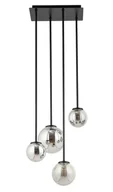 Lampy sufitowe - Tulia lampa wisząca czarna dymione kule 4 punktowa 33502 Sigma - miniaturka - grafika 1