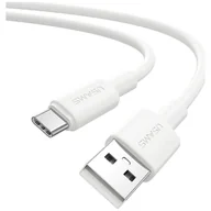 Kable komputerowe i do monitorów - Kabel USB Usams U90 USB-A/USB-C 1m 3A biały SJ761USB01 - miniaturka - grafika 1