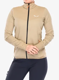 Bluza damska bez kaptura Salewa Puez Waffle Hyb PL Jacket - quicksand - Bluzy sportowe damskie - miniaturka - grafika 1