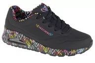 Sneakersy damskie - Skechers Uno-Loving Love 155506-BBK damskie sneakersy czarne - miniaturka - grafika 1
