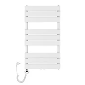 Grzejniki łazienkowe - Rebison Grzejnik łazienkowy elektryczny Mila 900x500 biały, Szerokość - 500 mm, Grzałka elektryczna - Biała 600 w - miniaturka - grafika 1