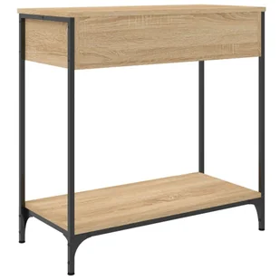 Stolik konsolowy, dąb sonoma, 75x34,5x75 cm Lumarko! - Konsole i sekretarzyki - miniaturka - grafika 9