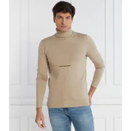 Swetry męskie - CALVIN KLEIN JEANS Golf INSTITUTIONAL ROLL | Regular Fit - miniaturka - grafika 1