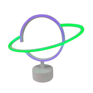 Ledowa lampka stołowa Neon FM-NB21 Zumaline dziecięca planeta kolorowa - Lampy stojące - miniaturka - grafika 1